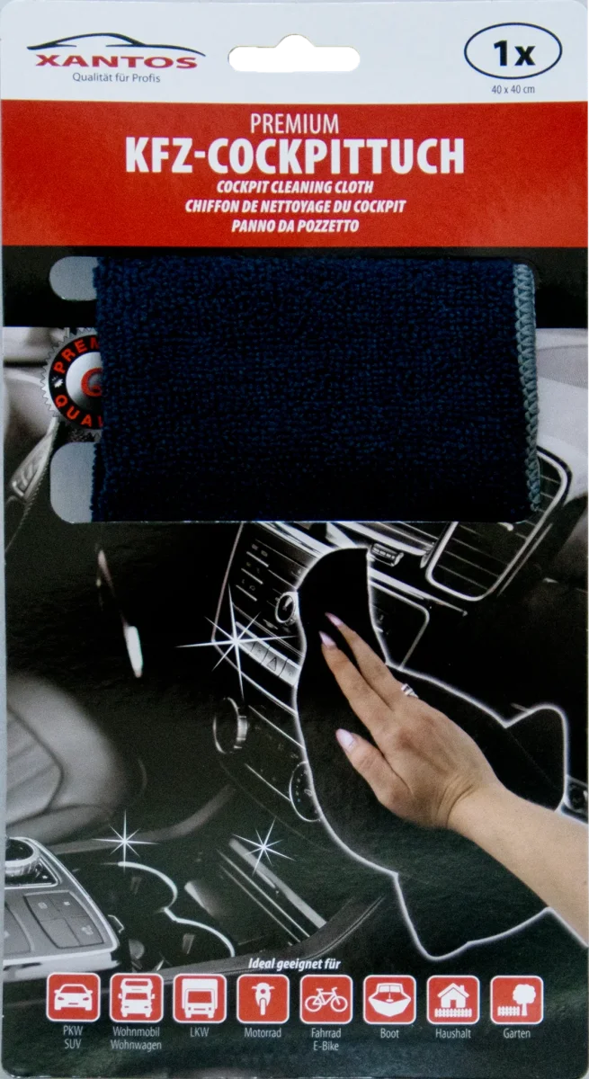 Cockpit-Reinigungstuch blau