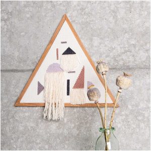Dreieck geometrisches Wandbild {Stickpackung}