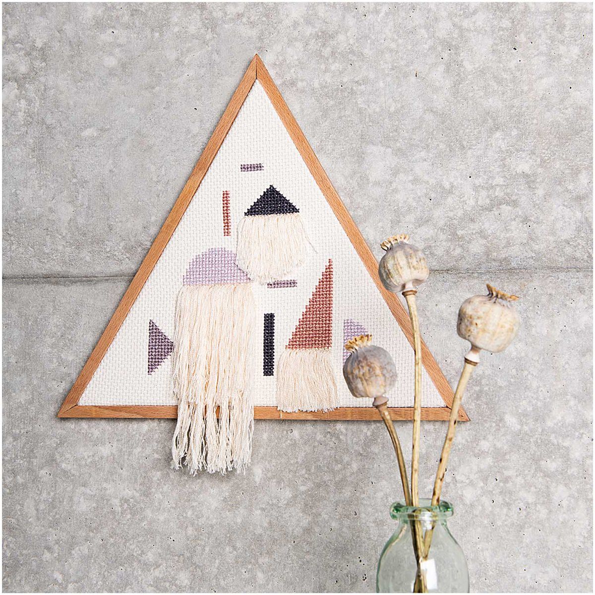 Dreieck geometrisches Wandbild {Stickpackung}